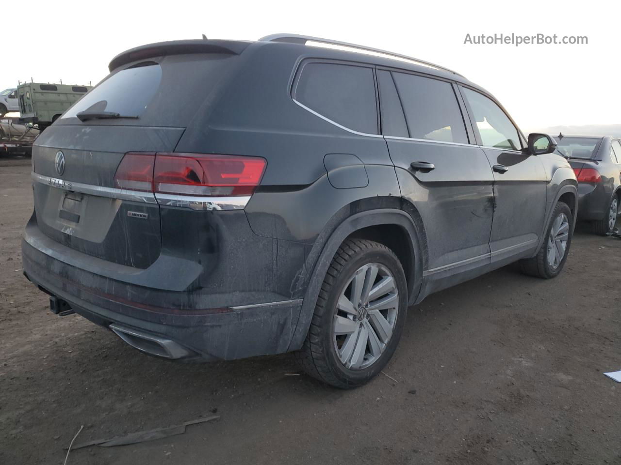 2021 Volkswagen Atlas Sel Черный vin: 1V2BR2CA4MC572903