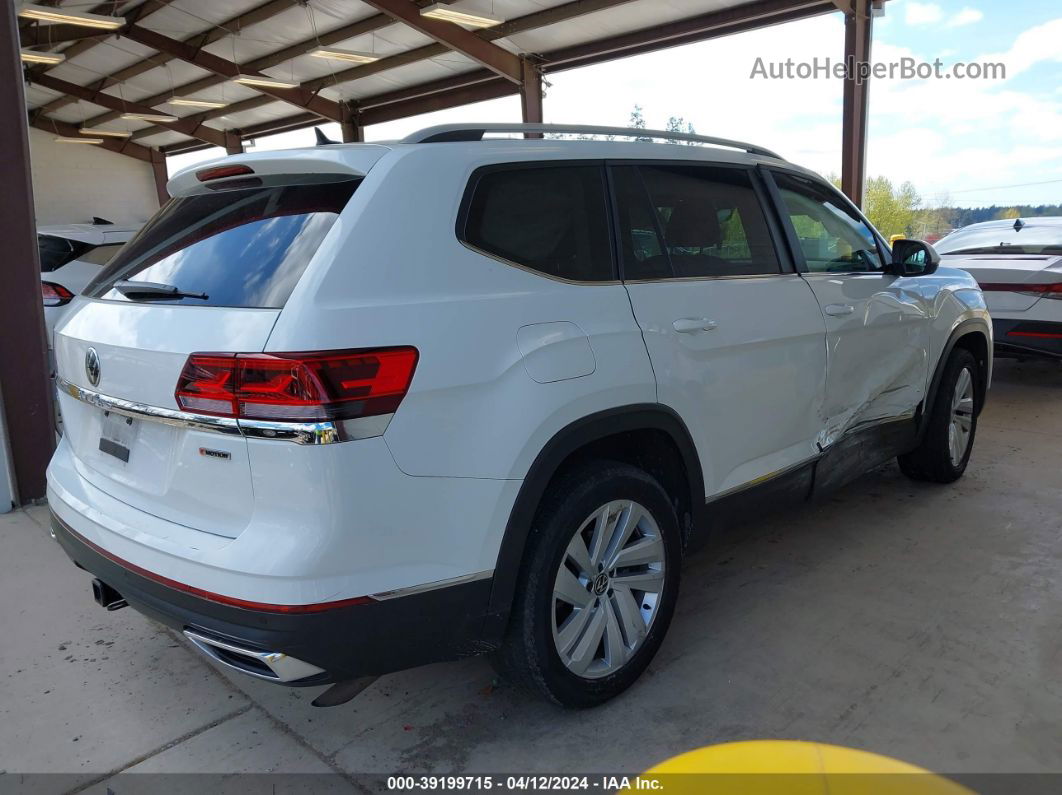 2021 Volkswagen Atlas 3.6l V6 Sel White vin: 1V2BR2CA5MC525279