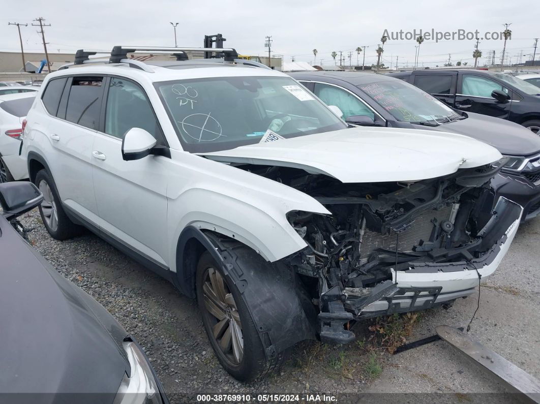 2021 Volkswagen Atlas 3.6l V6 Sel White vin: 1V2BR2CA8MC500859