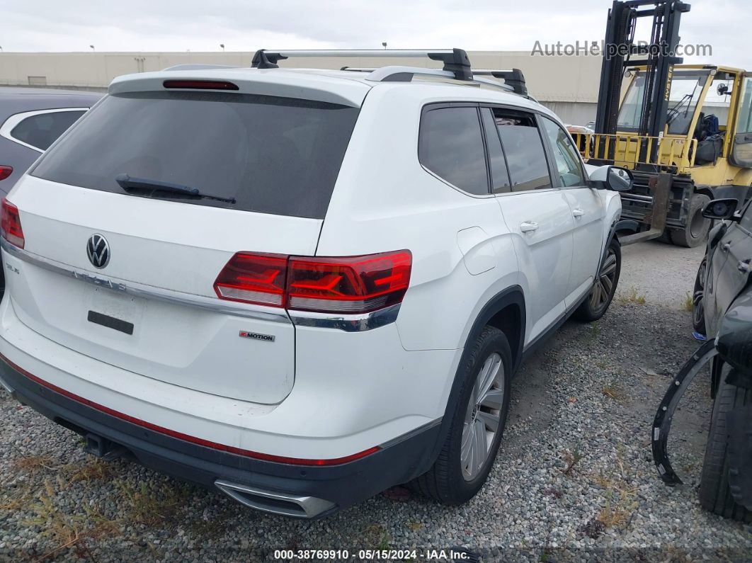 2021 Volkswagen Atlas 3.6l V6 Sel White vin: 1V2BR2CA8MC500859