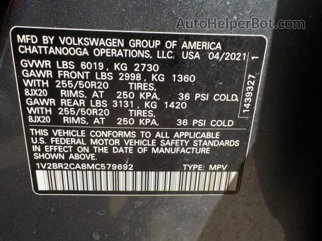 2021 Volkswagen Atlas 3.6l V6 Sel Unknown vin: 1V2BR2CA8MC579692