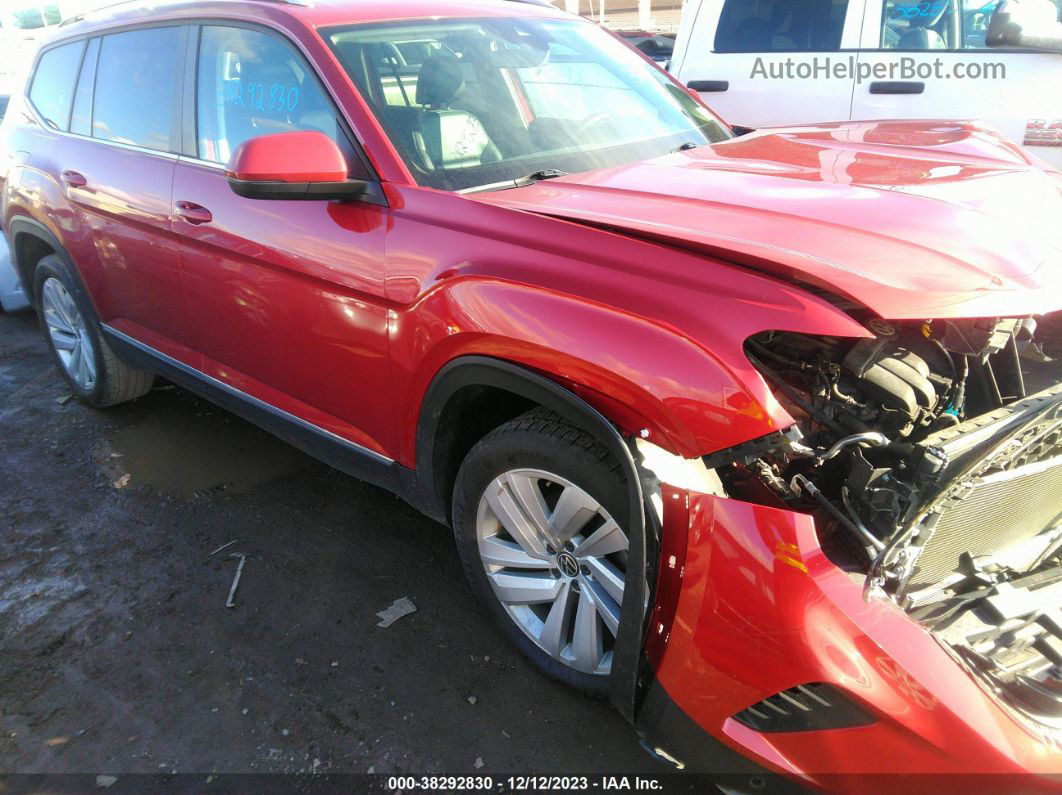 2021 Volkswagen Atlas 3.6l V6 Sel Red vin: 1V2BR2CA9MC506346