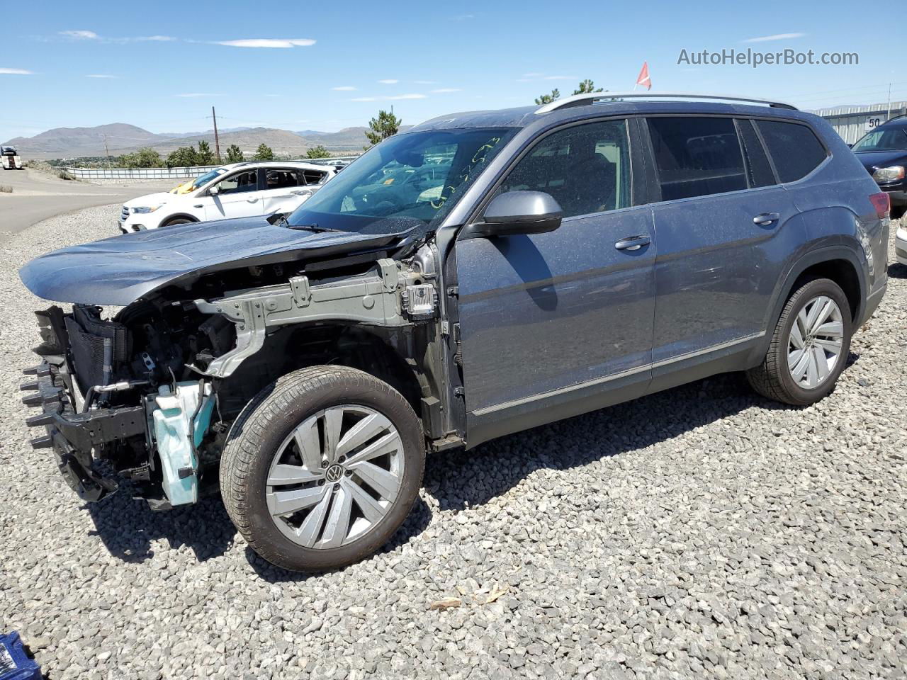 2021 Volkswagen Atlas Sel Серый vin: 1V2BR2CA9MC526175