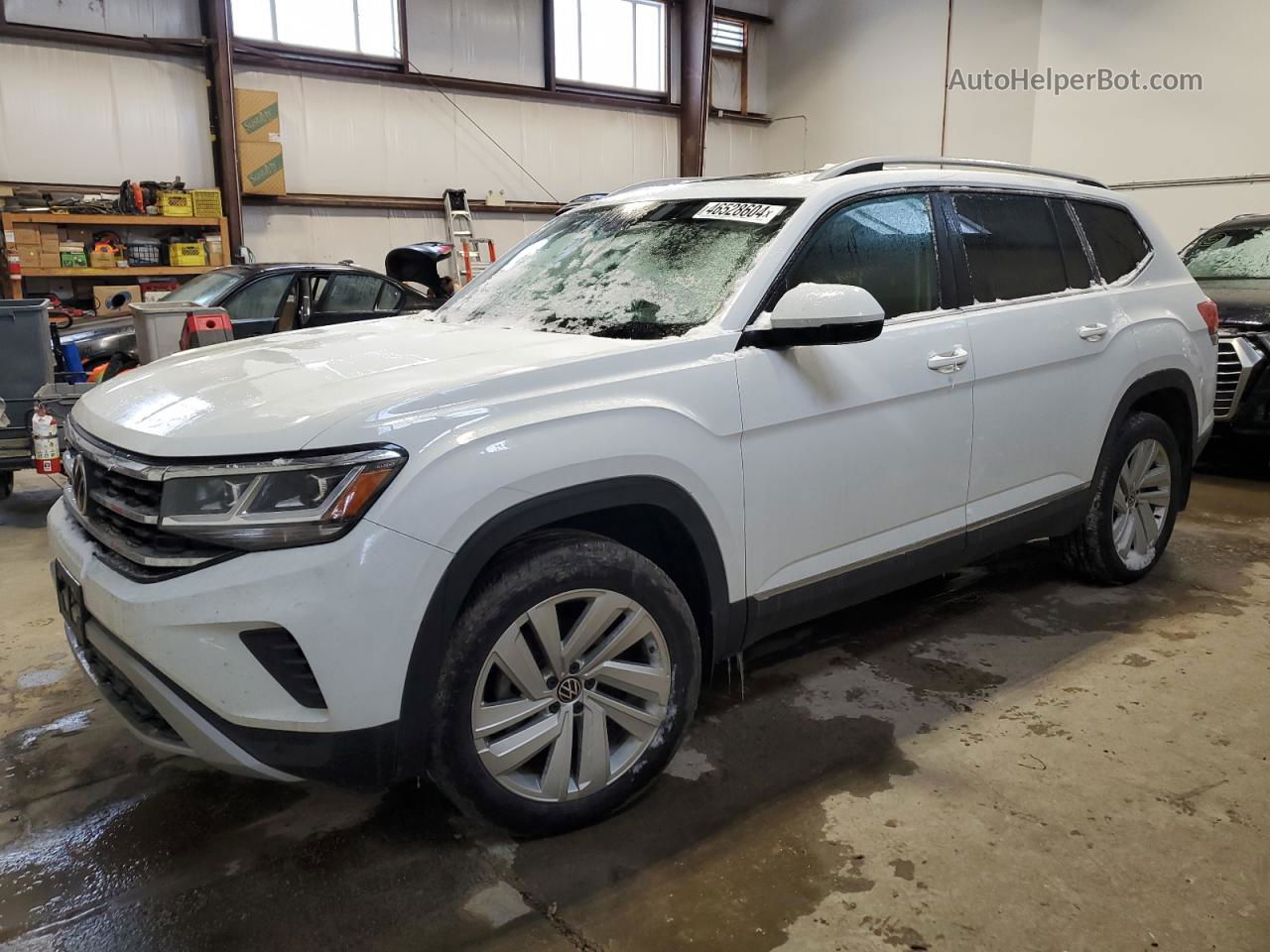 2021 Volkswagen Atlas Sel White vin: 1V2BR2CA9MC547205