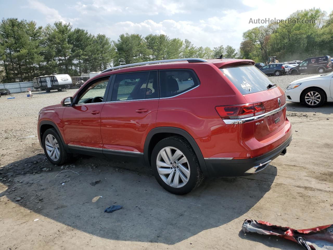 2021 Volkswagen Atlas Sel Burgundy vin: 1V2BR2CA9MC584996