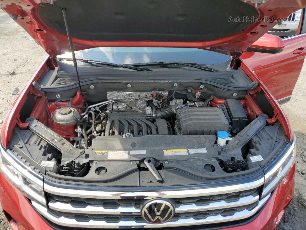 2021 Volkswagen Atlas Sel Burgundy vin: 1V2BR2CA9MC584996