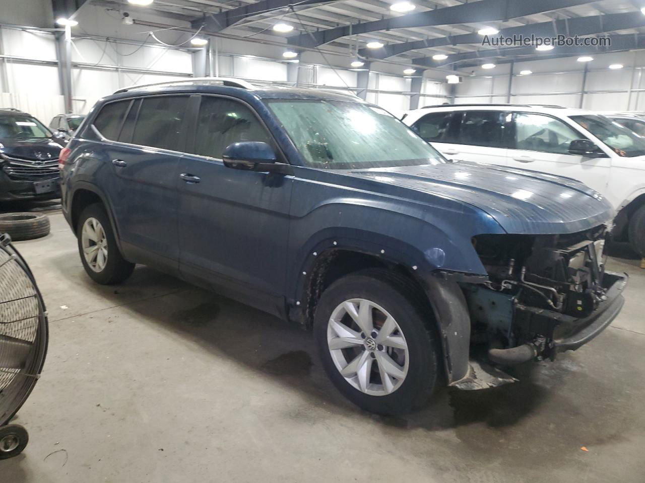 2018 Volkswagen Atlas Se Blue vin: 1V2CP2CA0JC599327