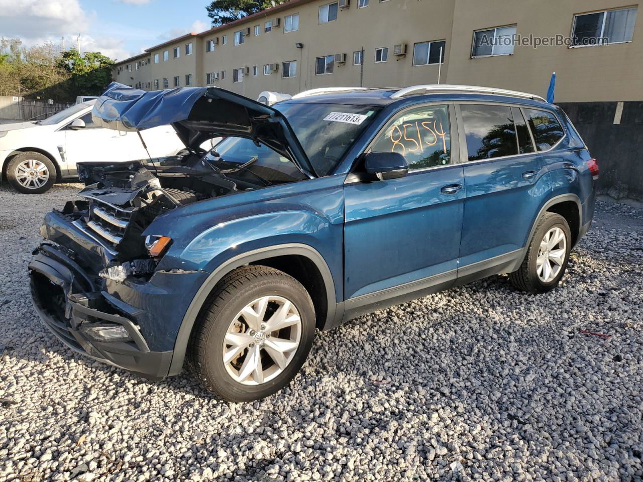 2018 Volkswagen Atlas Se Синий vin: 1V2CP2CA3JC599192