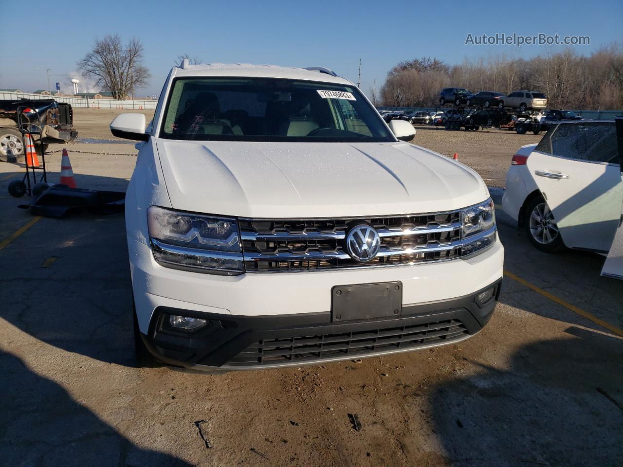 2018 Volkswagen Atlas Se White vin: 1V2CP2CA8JC596112