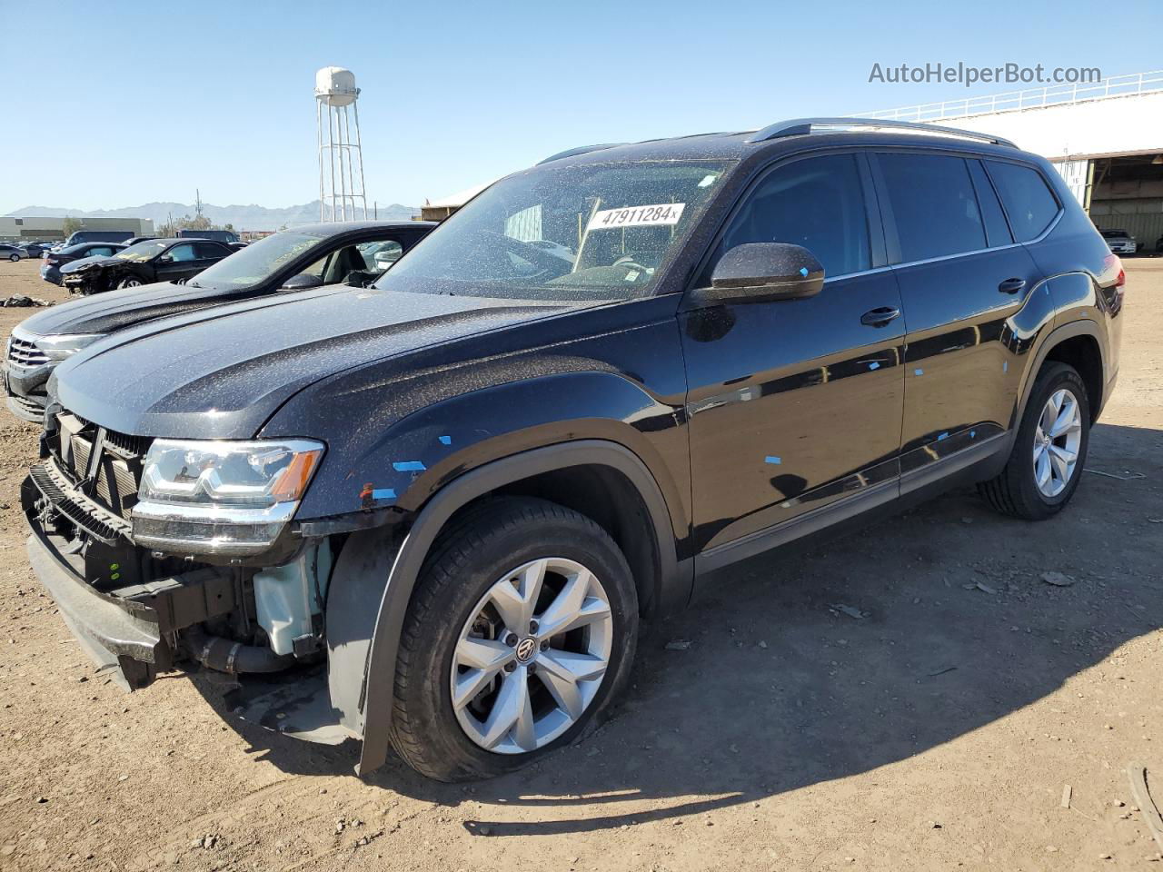 2018 Volkswagen Atlas Se Black vin: 1V2CP2CA9JC597513