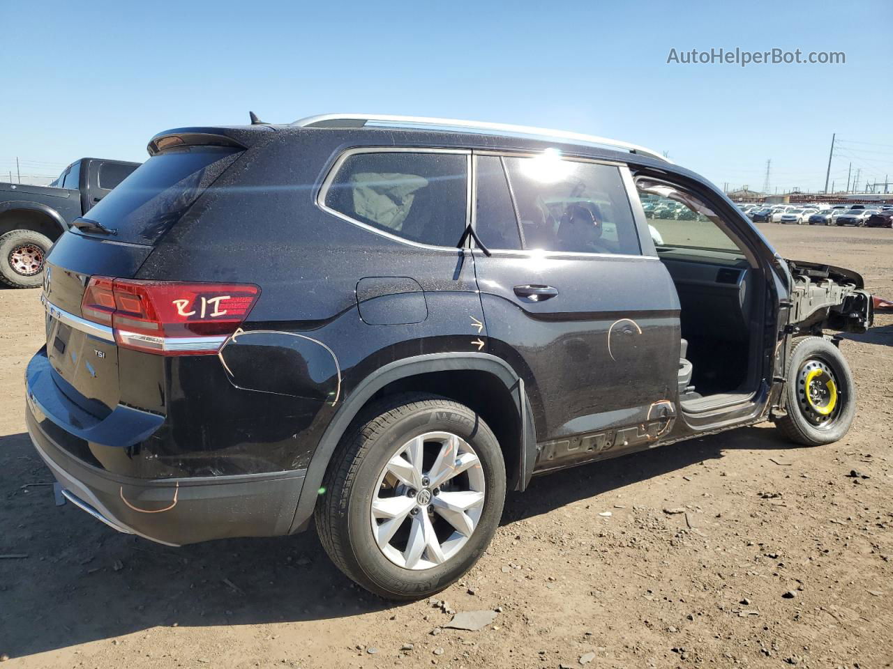 2018 Volkswagen Atlas Se Black vin: 1V2CP2CA9JC597513