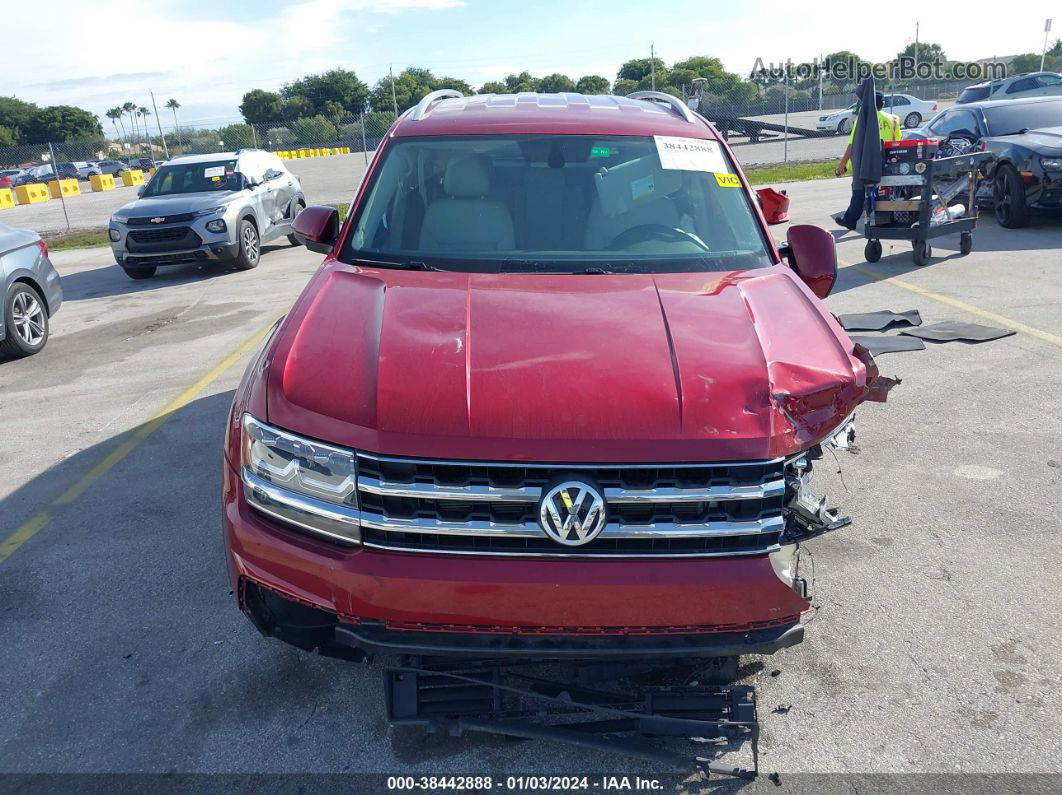 2018 Volkswagen Atlas 3.6l V6 Se Red vin: 1V2CR2CA1JC512447