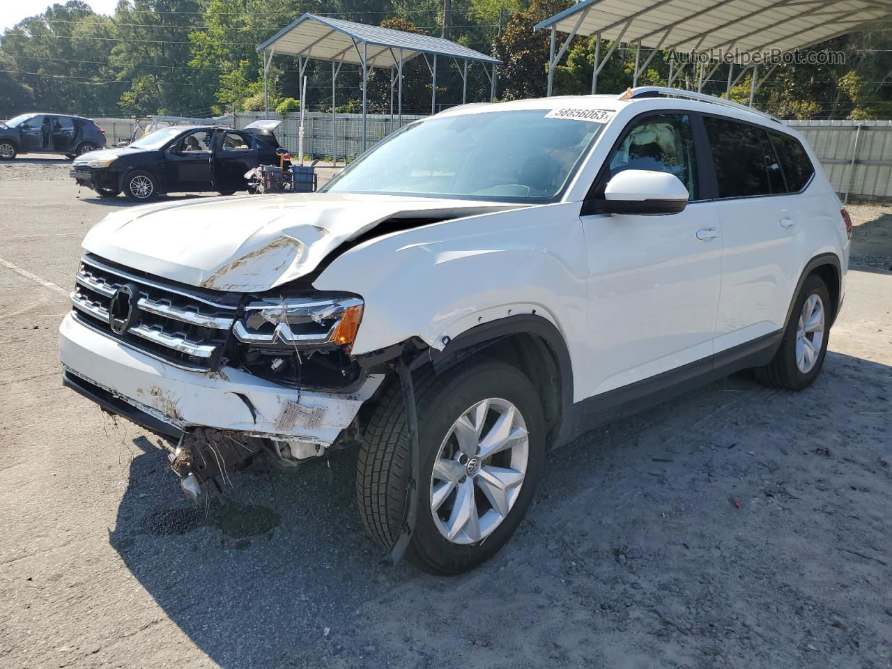 2018 Volkswagen Atlas Se White vin: 1V2CR2CA3JC543585