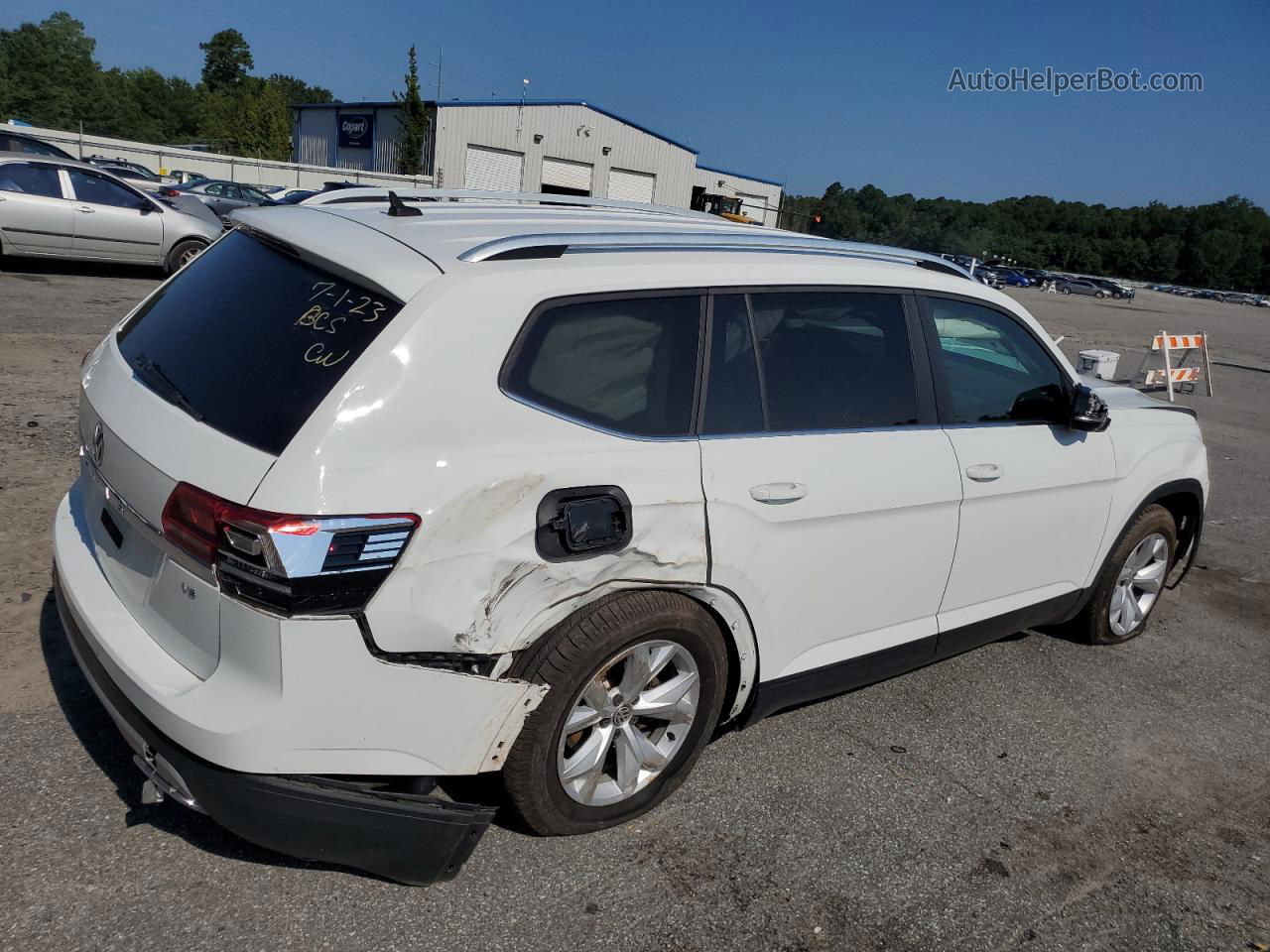 2018 Volkswagen Atlas Se White vin: 1V2CR2CA3JC543585