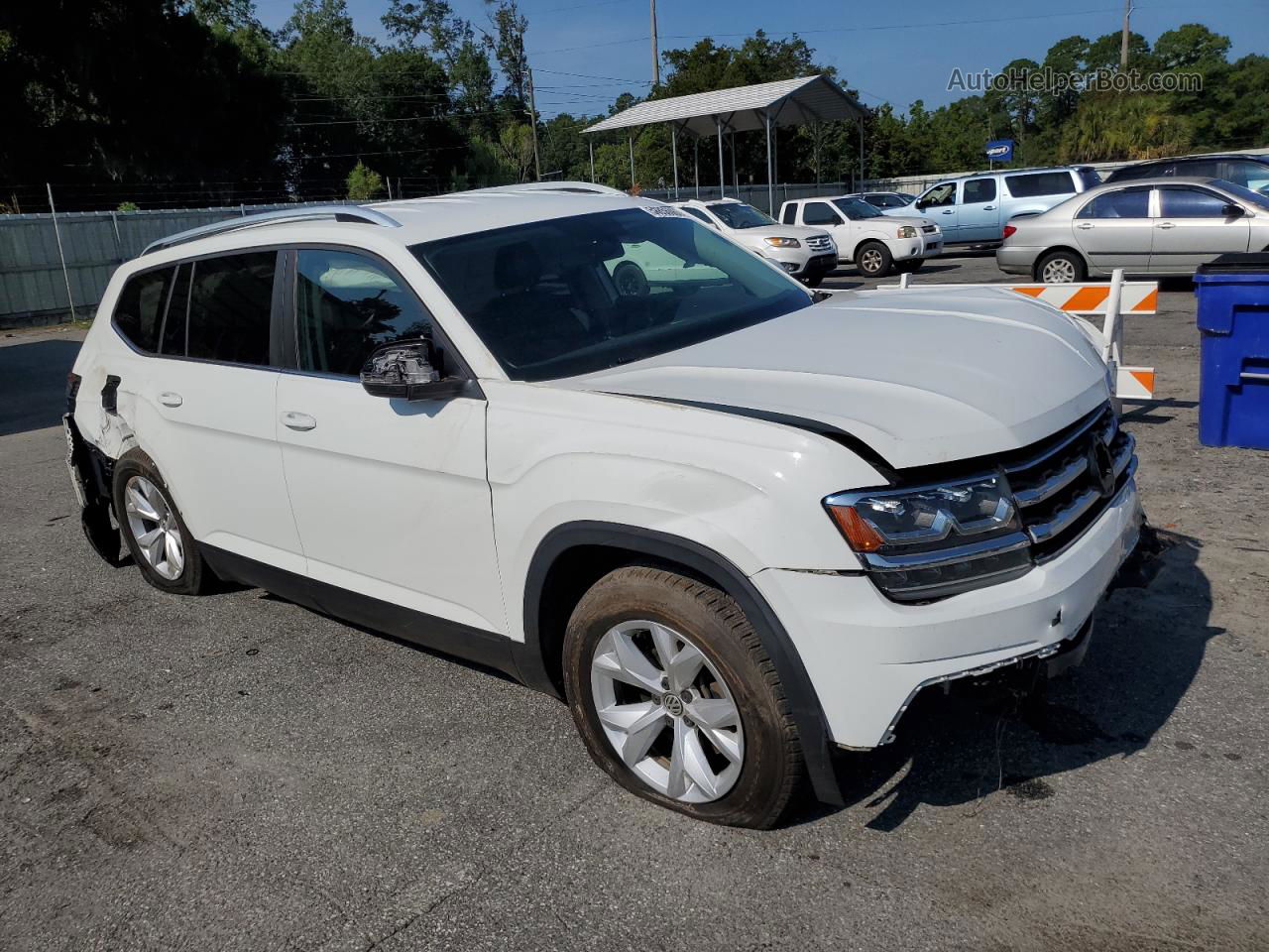 2018 Volkswagen Atlas Se White vin: 1V2CR2CA3JC543585