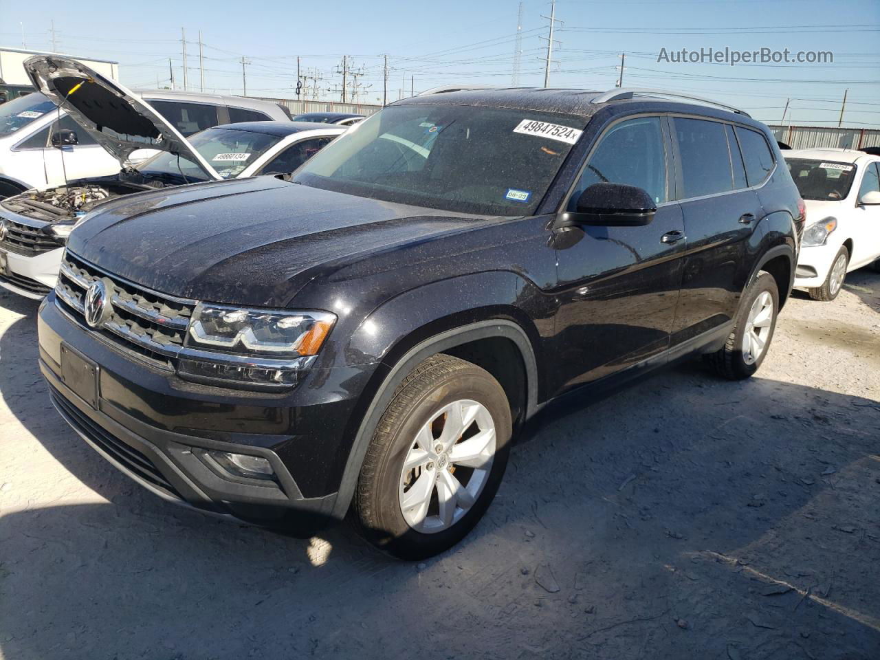 2018 Volkswagen Atlas Se Black vin: 1V2CR2CA4JC568236