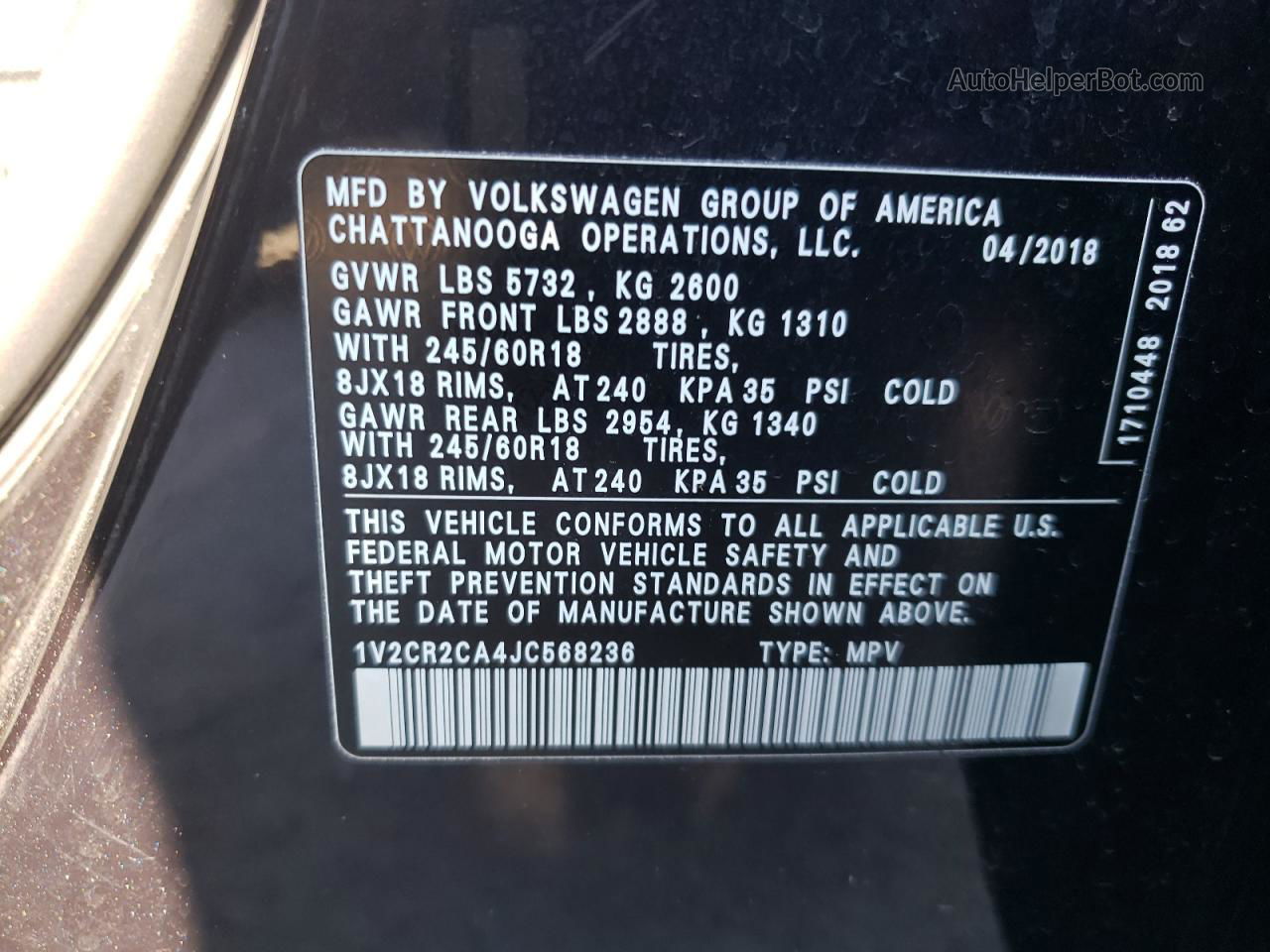 2018 Volkswagen Atlas Se Black vin: 1V2CR2CA4JC568236