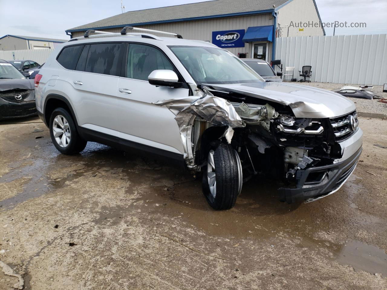 2018 Volkswagen Atlas Se Silver vin: 1V2CR2CA7JC516244