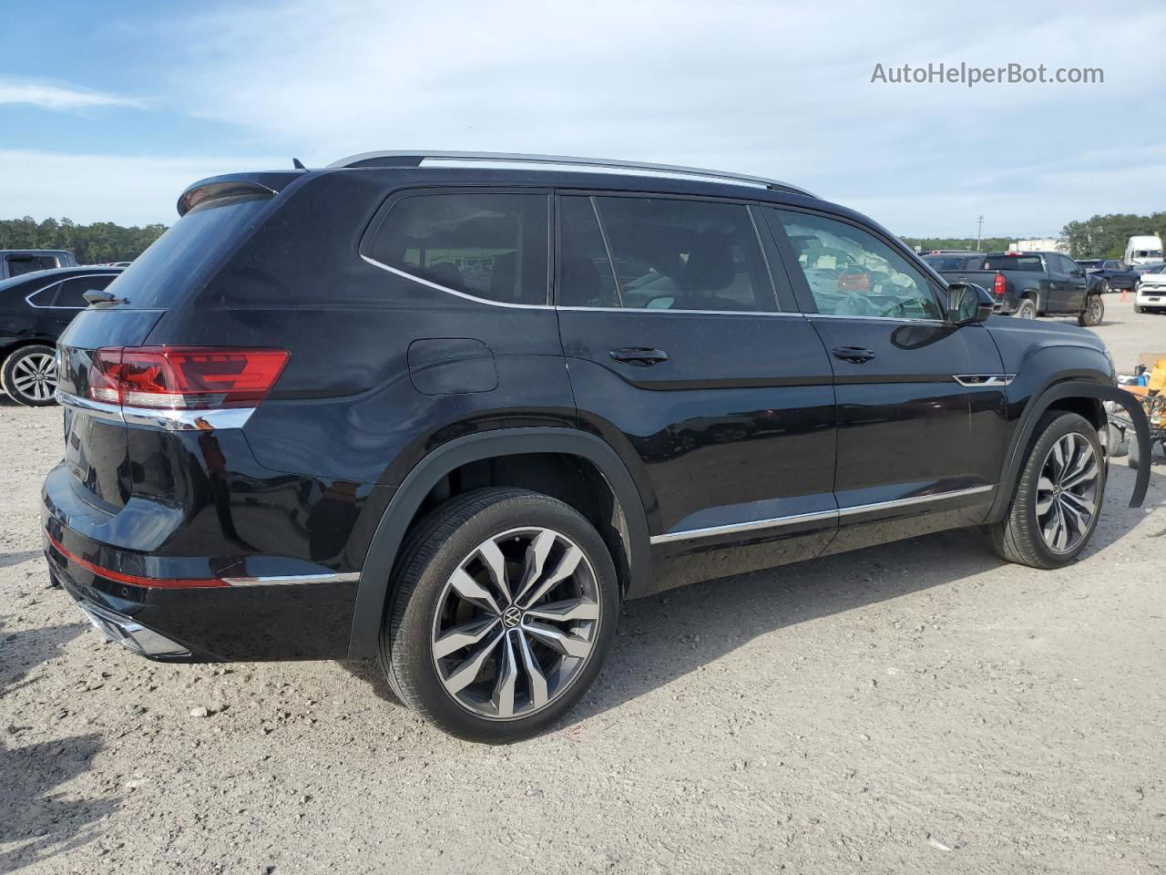 2021 Volkswagen Atlas Sel R-line Черный vin: 1V2CR2CA7MC555890