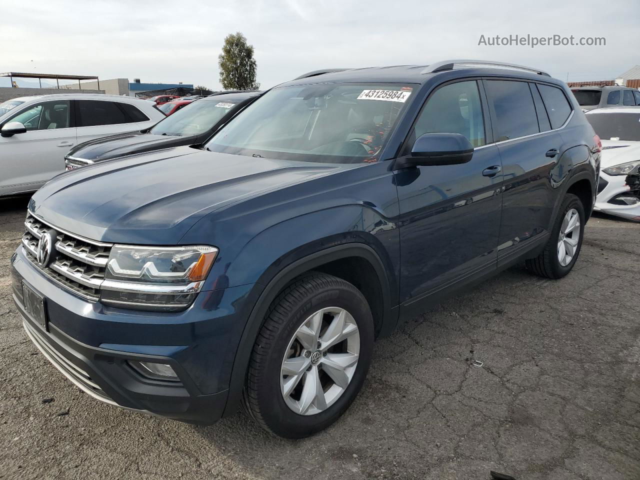 2018 Volkswagen Atlas Se Синий vin: 1V2CR2CA9JC567258