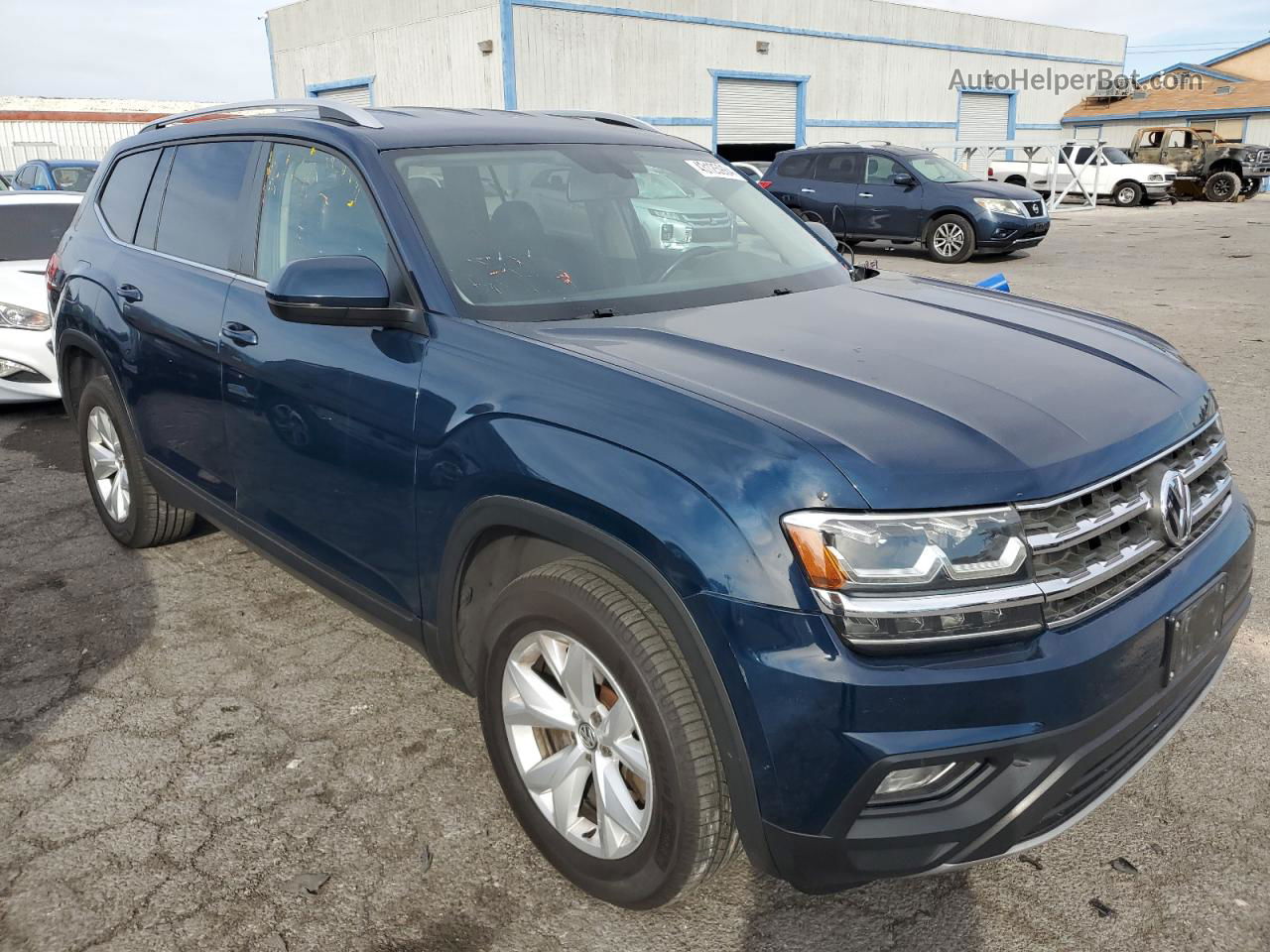 2018 Volkswagen Atlas Se Синий vin: 1V2CR2CA9JC567258