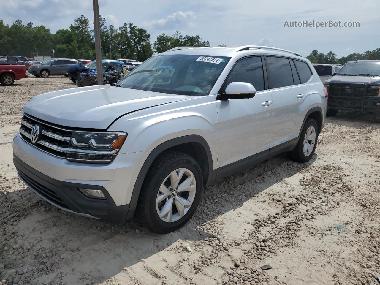 2018 Volkswagen Atlas Se Silver vin: 1V2CR2CAXJC505495