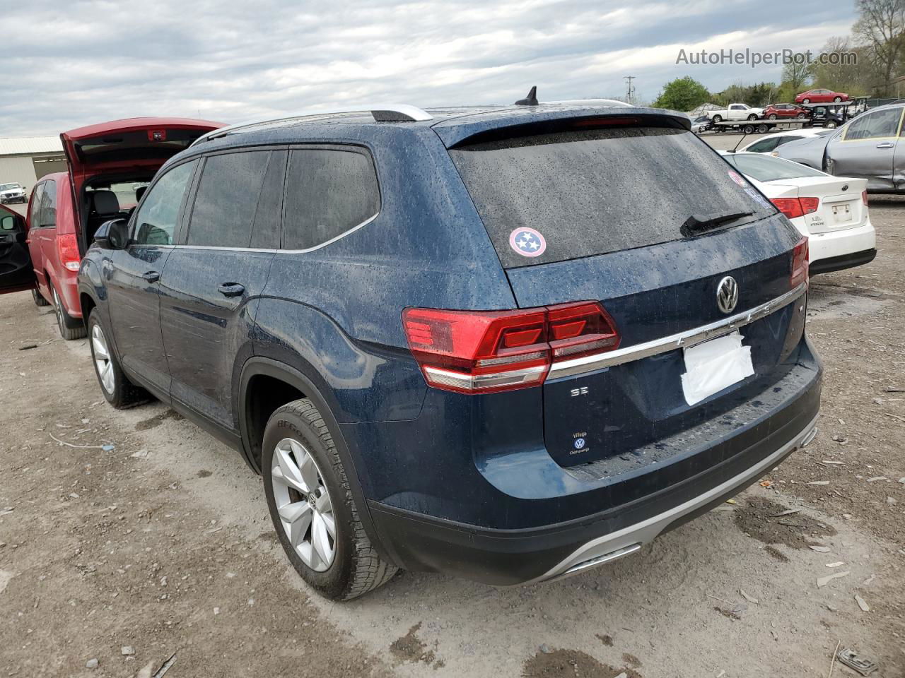 2018 Volkswagen Atlas Se Blue vin: 1V2CR2CAXJC561548