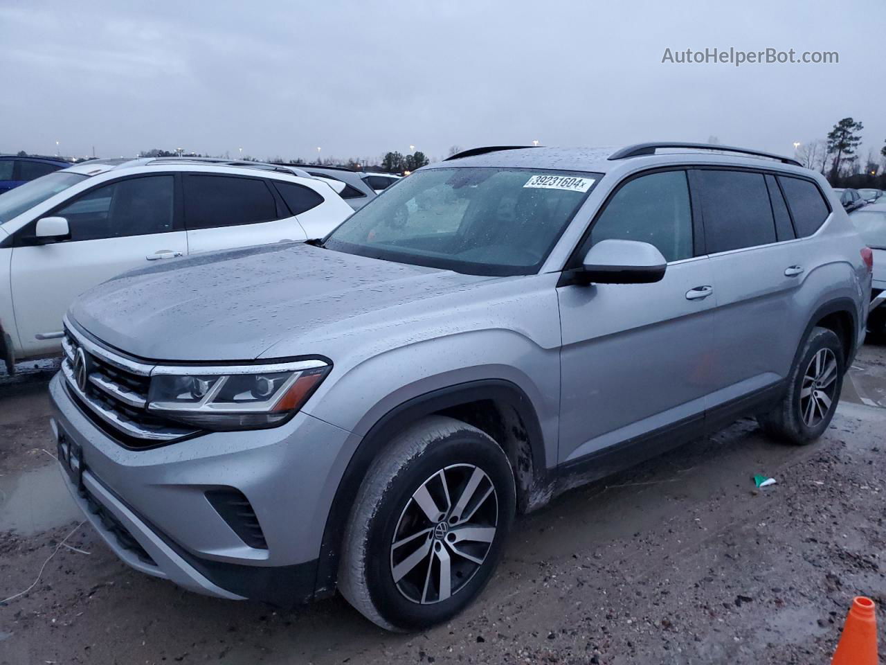 2021 Volkswagen Atlas Se Серебряный vin: 1V2DP2CA5MC535891