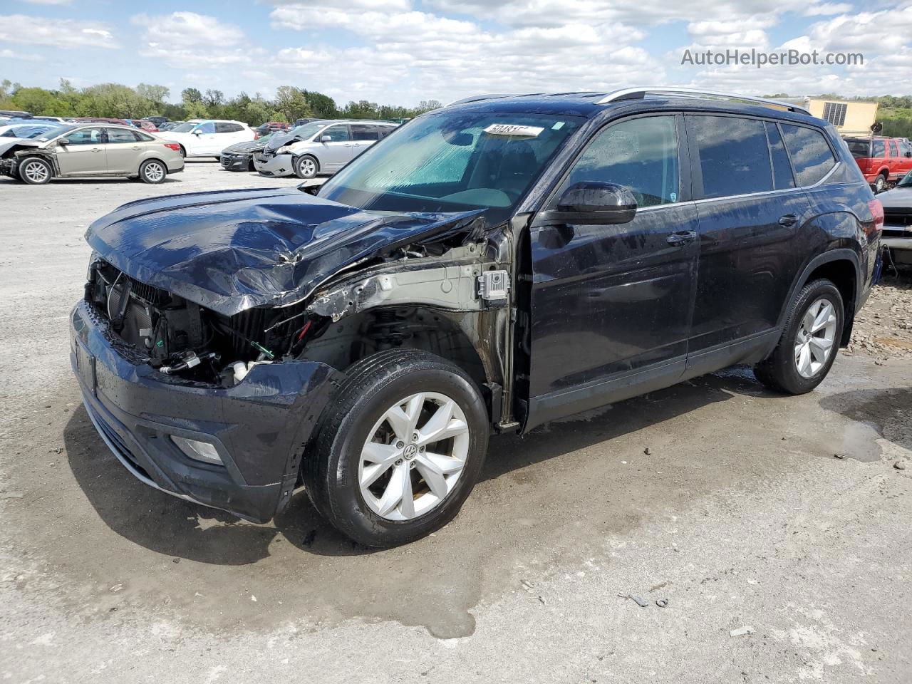 2018 Volkswagen Atlas Se Black vin: 1V2DR2CA2JC501784