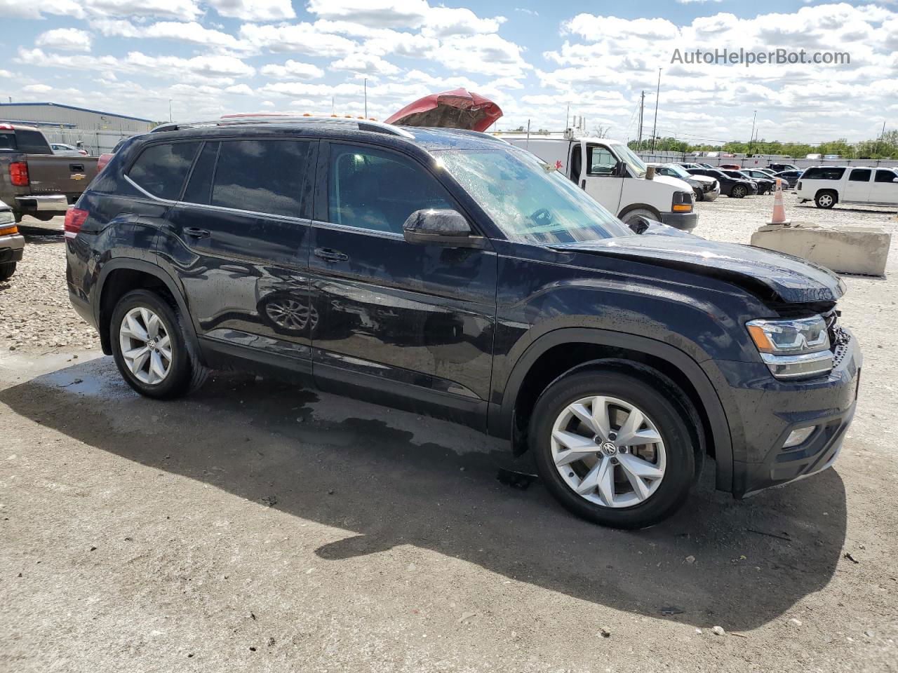 2018 Volkswagen Atlas Se Black vin: 1V2DR2CA2JC501784