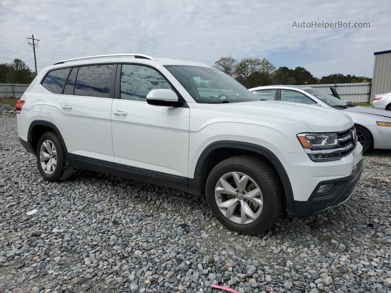 2018 Volkswagen Atlas Se White vin: 1V2DR2CA5JC501147