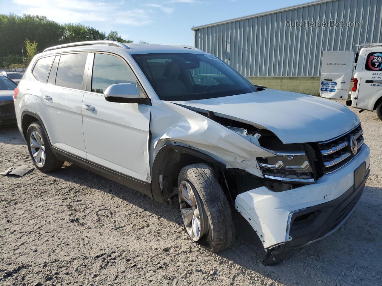 2018 Volkswagen Atlas Se White vin: 1V2DR2CA5JC501777