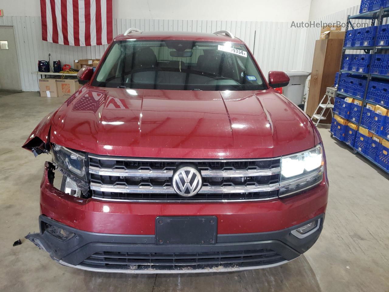 2018 Volkswagen Atlas Sel Red vin: 1V2ER2CA1JC521710