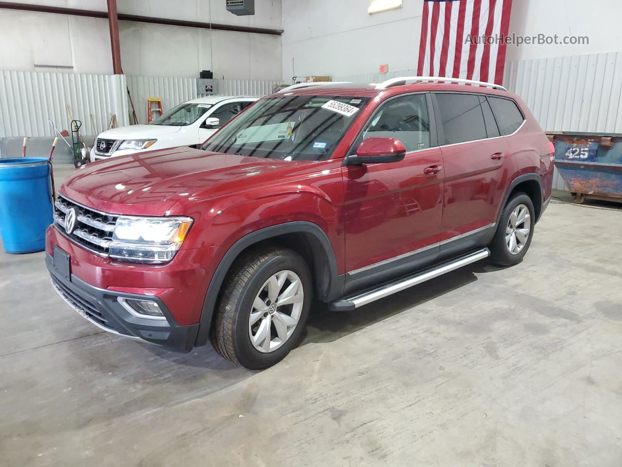 2018 Volkswagen Atlas Sel Red vin: 1V2ER2CA1JC521710