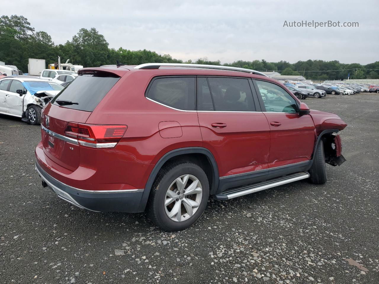 2018 Volkswagen Atlas Sel Red vin: 1V2ER2CA1JC521710