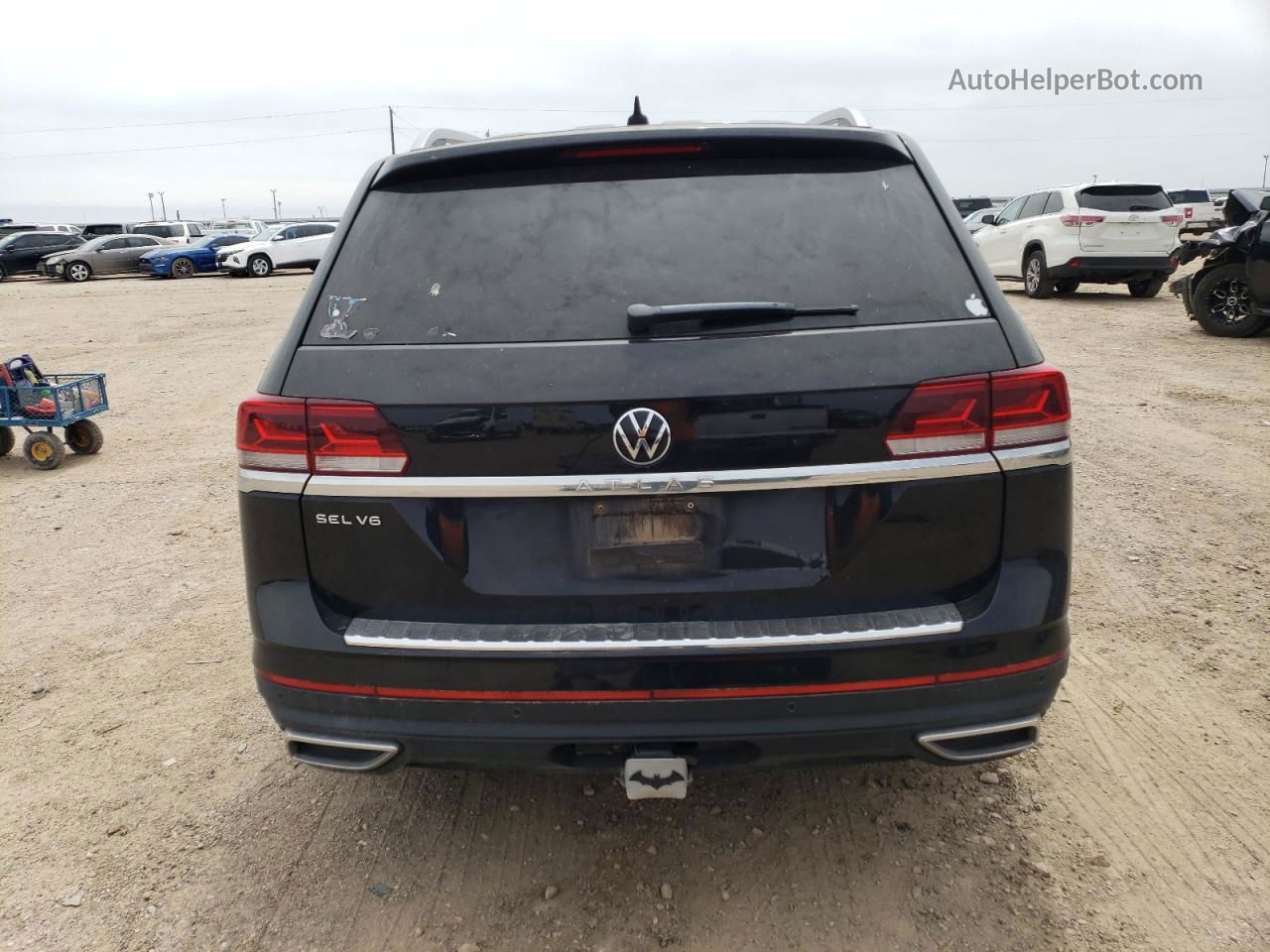 2021 Volkswagen Atlas Sel Black vin: 1V2ER2CA2MC568457