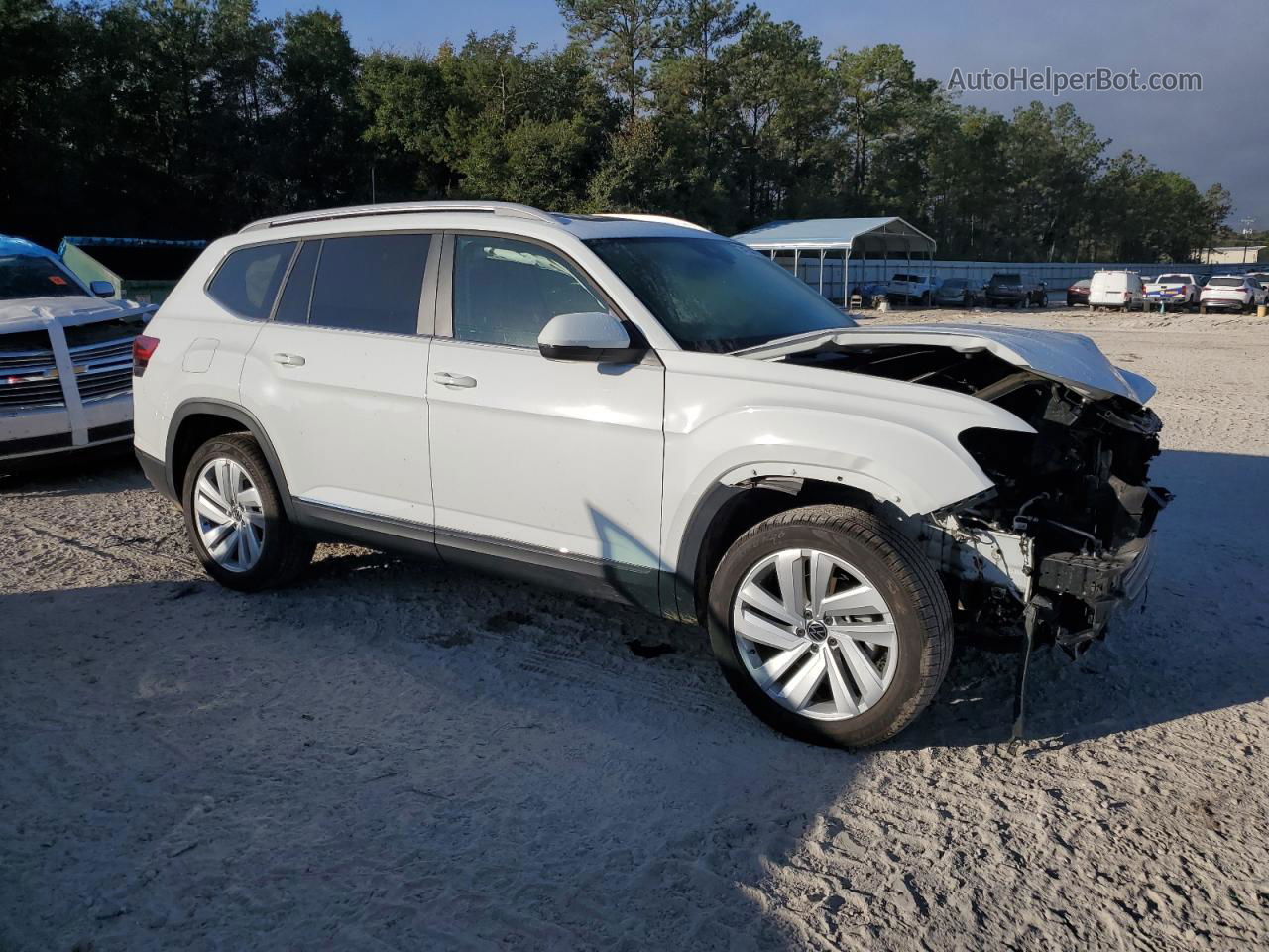 2021 Volkswagen Atlas Sel White vin: 1V2ER2CA3MC594842