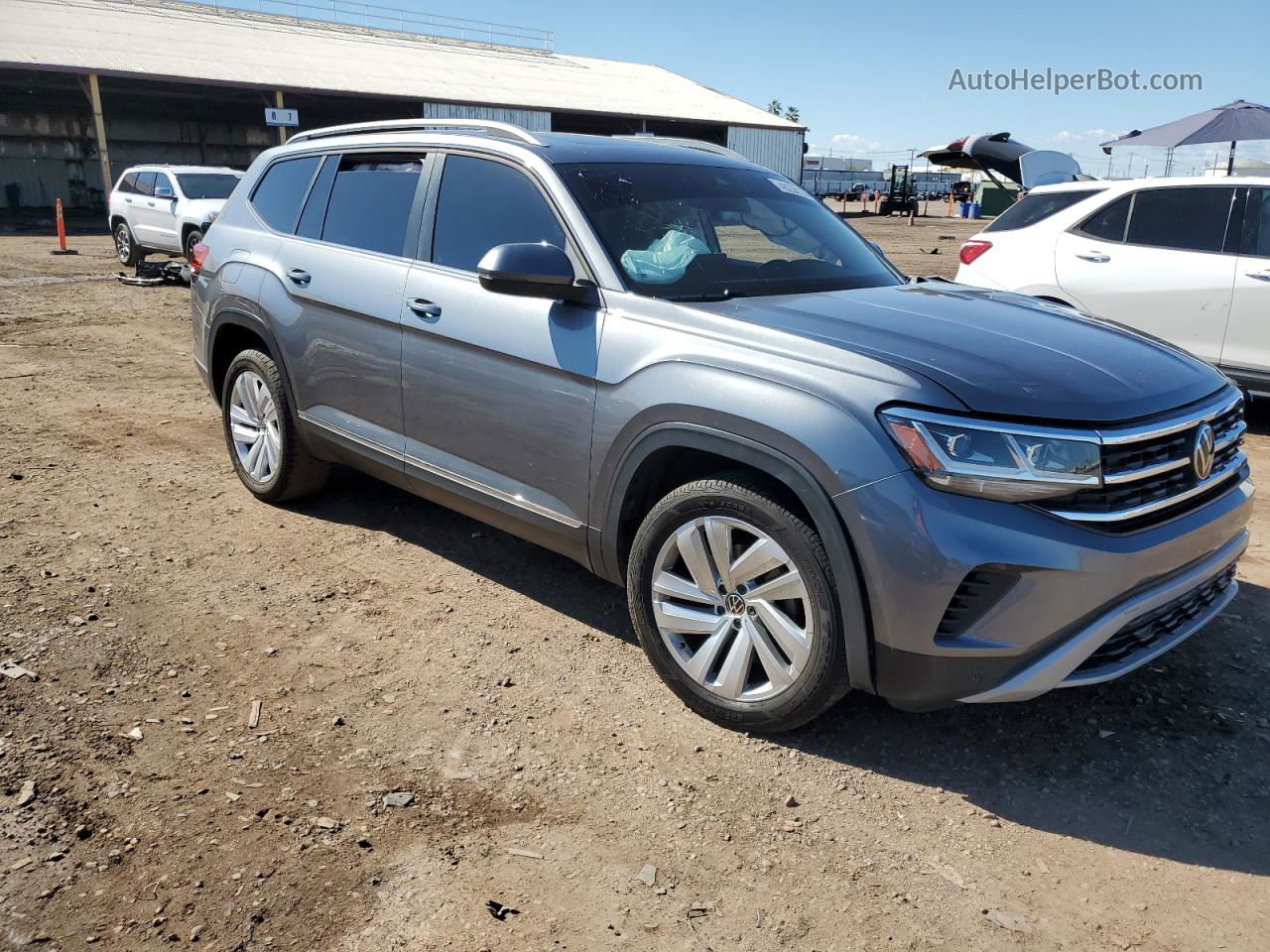 2021 Volkswagen Atlas Sel Gray vin: 1V2ER2CA4MC500869