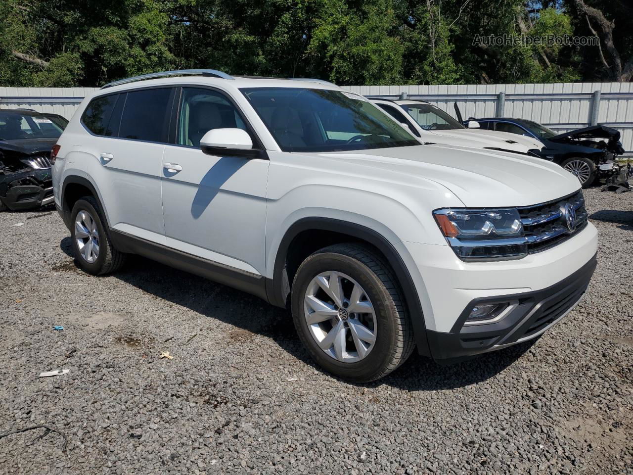 2018 Volkswagen Atlas Sel White vin: 1V2ER2CA5JC530782