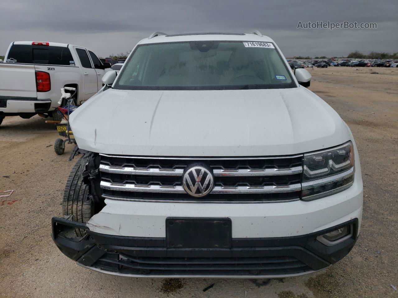 2018 Volkswagen Atlas Sel White vin: 1V2ER2CA7JC521856