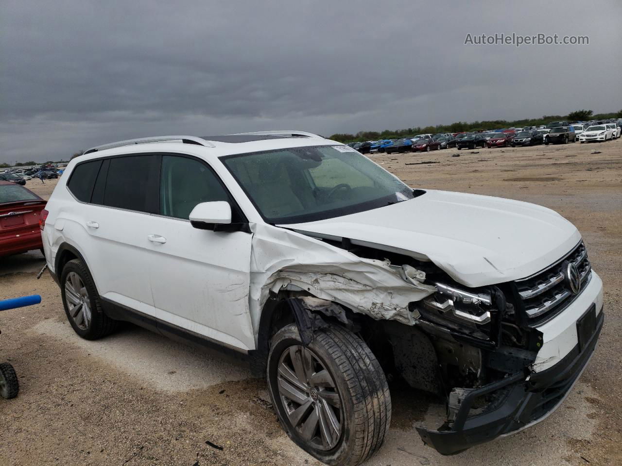 2018 Volkswagen Atlas Sel White vin: 1V2ER2CA7JC521856