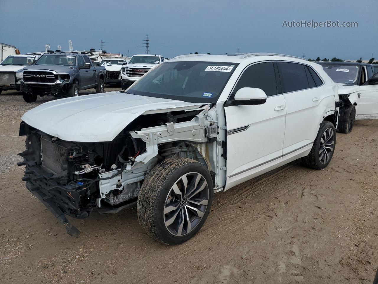 2021 Volkswagen Atlas Cross Sport Sel Premium R-line Белый vin: 1V2FE2CA0MC215537