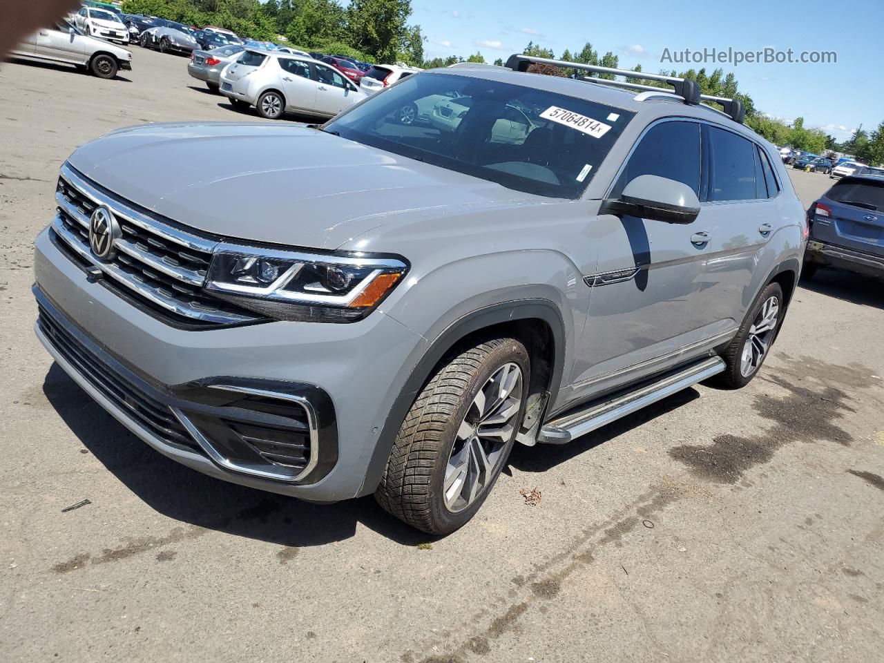 2021 Volkswagen Atlas Cross Sport Sel Premium R-line Gray vin: 1V2FE2CA2MC214695