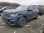 2021 Volkswagen Atlas Cross Sport Sel Premium R-line Blue vin: 1V2FE2CA4MC230042