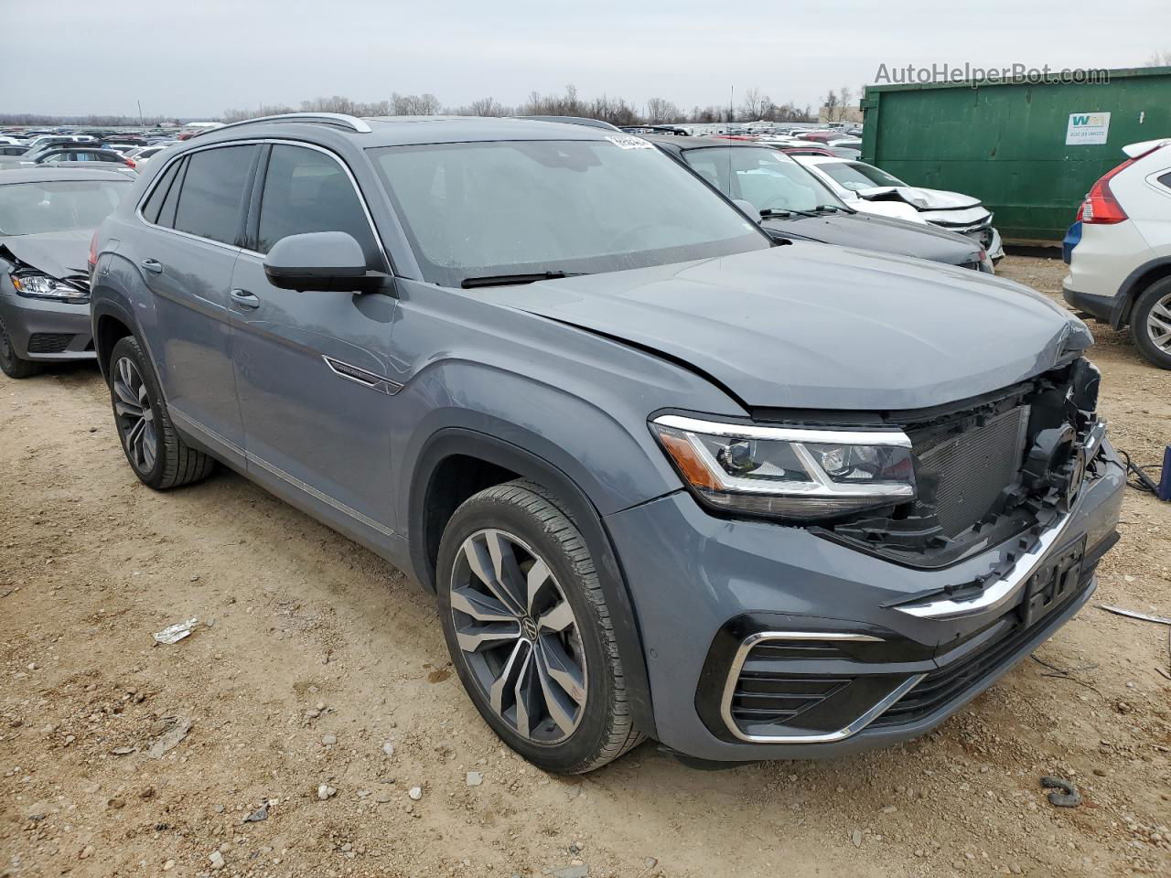 2021 Volkswagen Atlas Cross Sport Sel Premium R-line Gray vin: 1V2FE2CA5MC221334