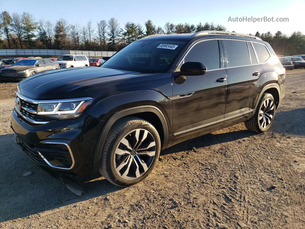 2021 Volkswagen Atlas Sel Premium R-line Черный vin: 1V2FR2CA2MC538430