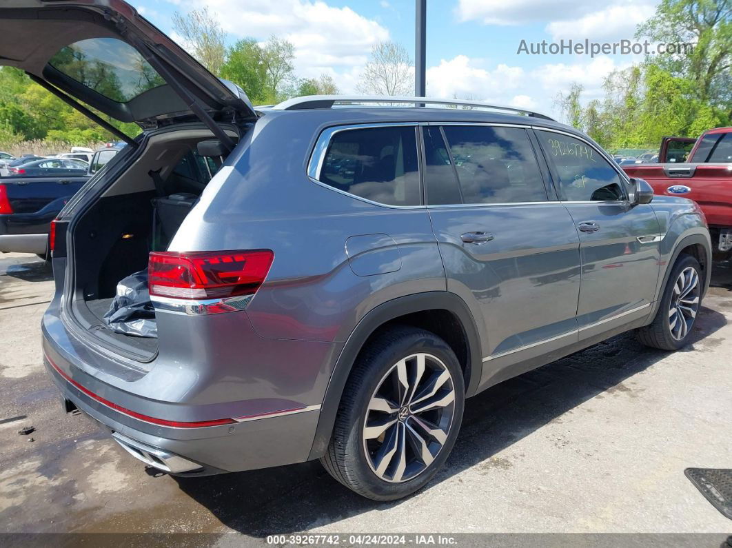 2021 Volkswagen Atlas 3.6l V6 Sel Premium R-line Gray vin: 1V2FR2CA3MC552014