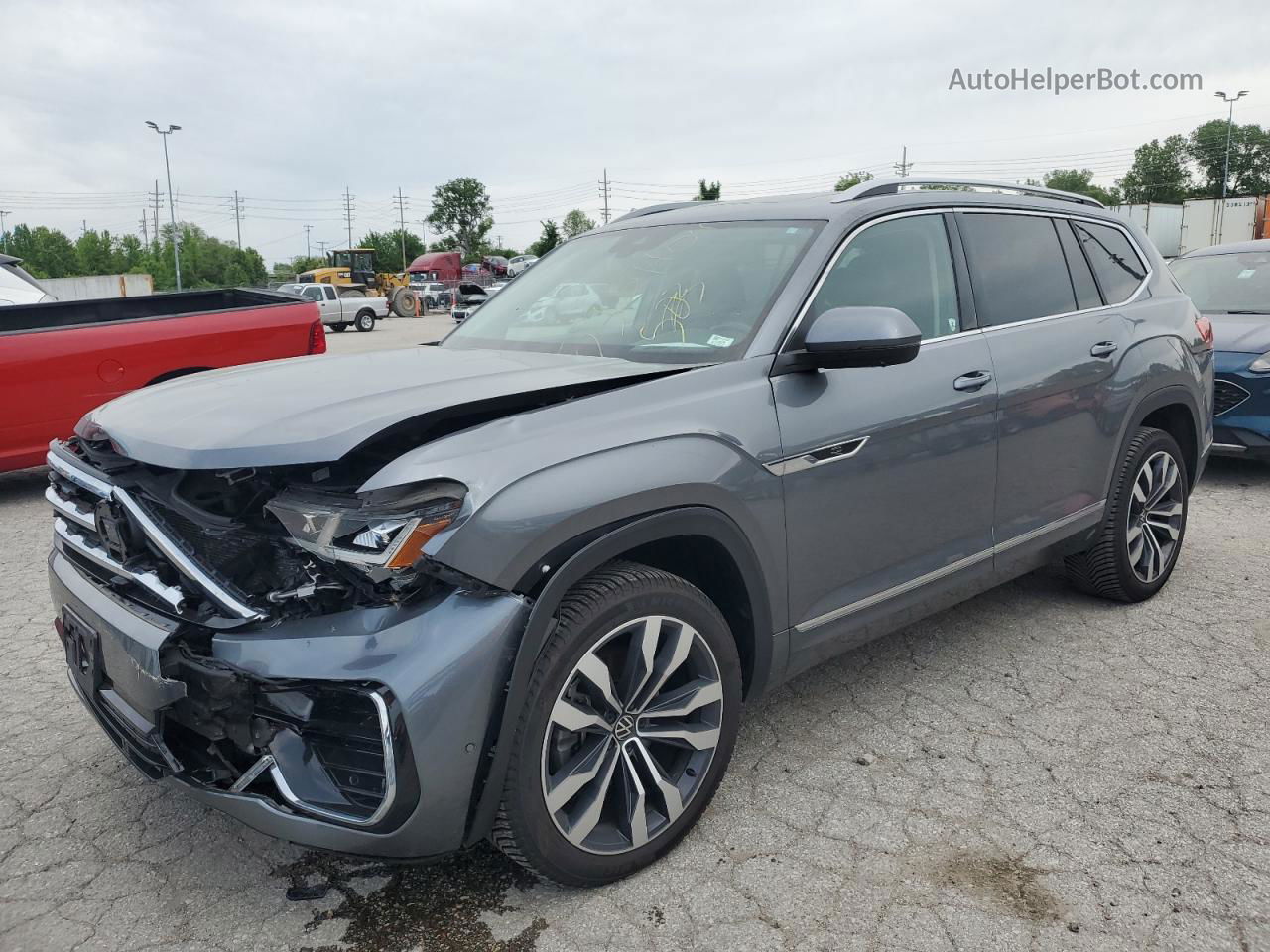 2021 Volkswagen Atlas Sel Premium R-line Gray vin: 1V2FR2CA8MC546418