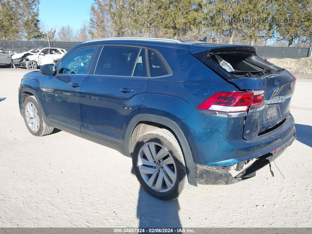 2021 Volkswagen Atlas Cross Sport 2.0t Se W/technology Dark Blue vin: 1V2HC2CA1MC210085