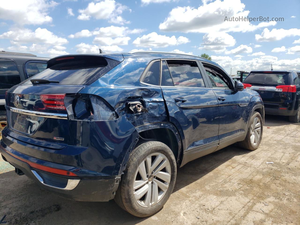 2021 Volkswagen Atlas Cross Sport Se Blue vin: 1V2HE2CAXMC204778